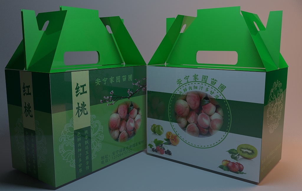 水果纸箱-桃子礼品箱定制-包装箱制作