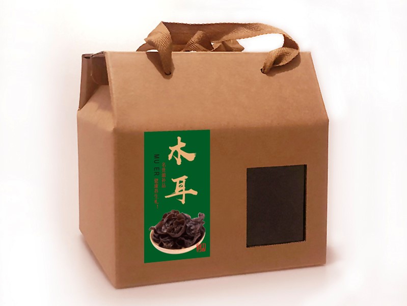 山珍特产礼盒-木耳蘑菇包装-年货纸箱定制